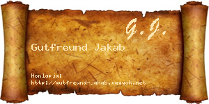 Gutfreund Jakab névjegykártya